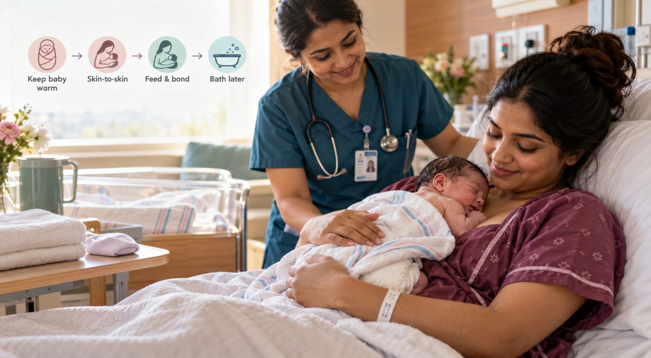 Delaying Baby’s First Bath: Benefits & Recommendations